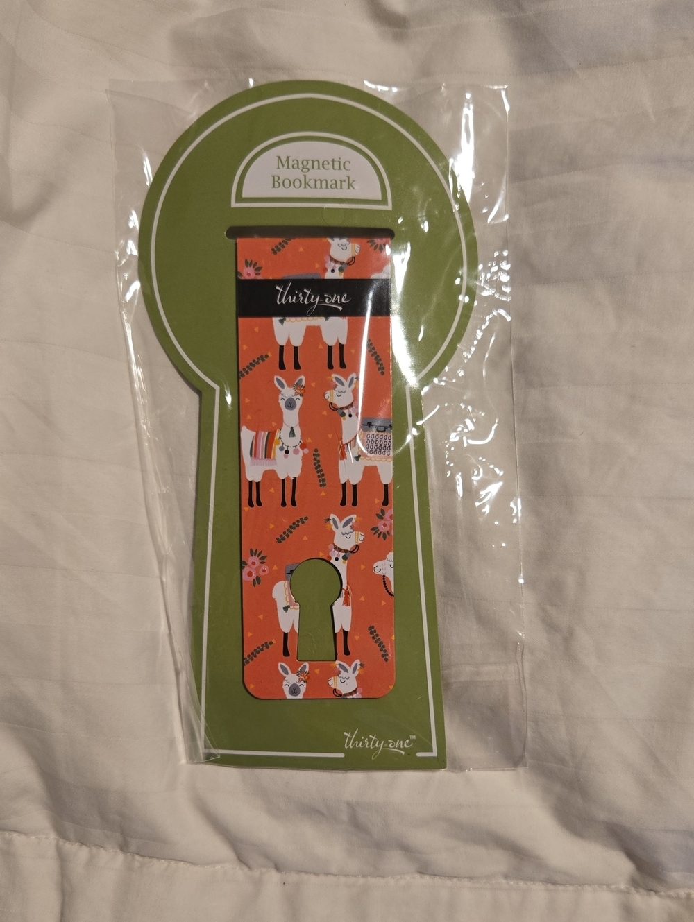 Magnetic Bookmark Llama Pattern